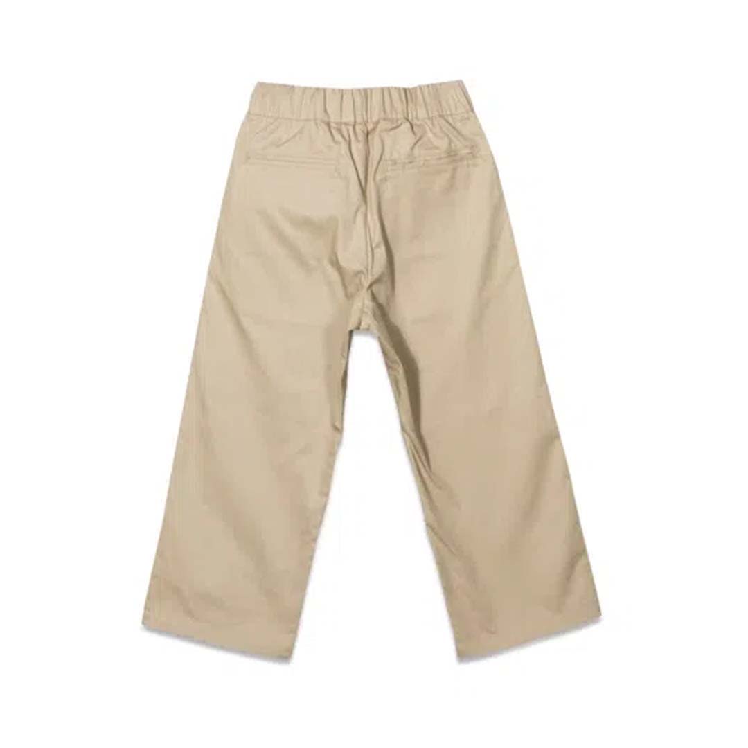 Palm Angels KIDS Drill Pants Beige Navy Blue