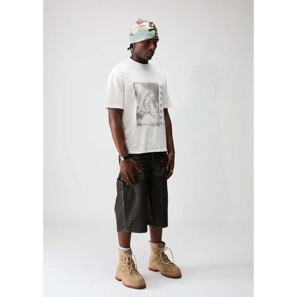 Boredom Kills Washed Up Tee White