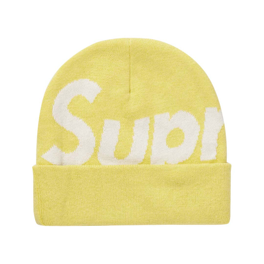 Supreme Big Logo Beanie Yellow
