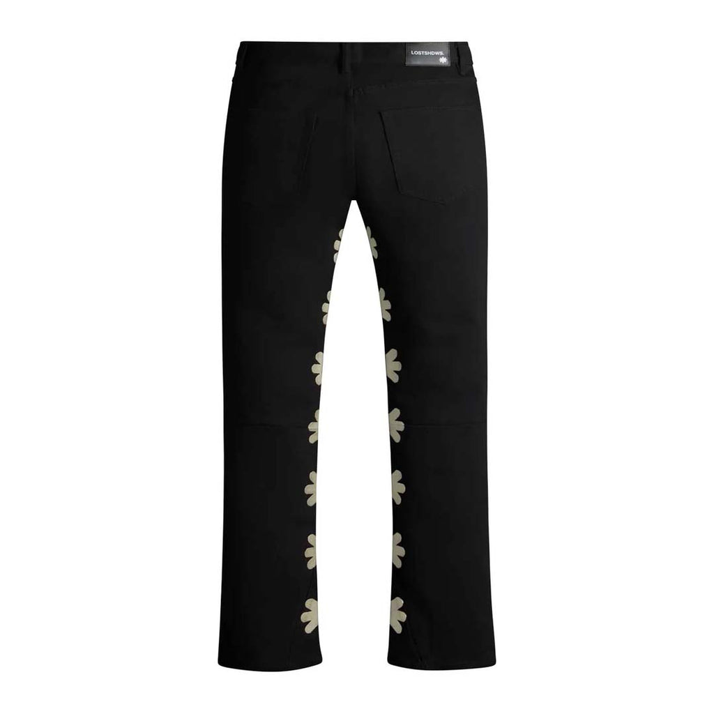 Lost Shadows Sun Logo Denim Pant Black Bone