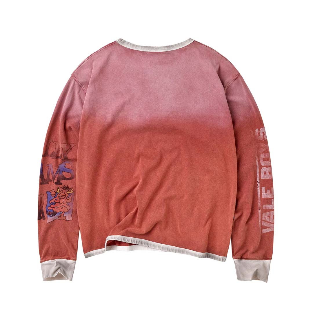 Vale Forever Hot Mess Long Sleeve Tee Faded Red