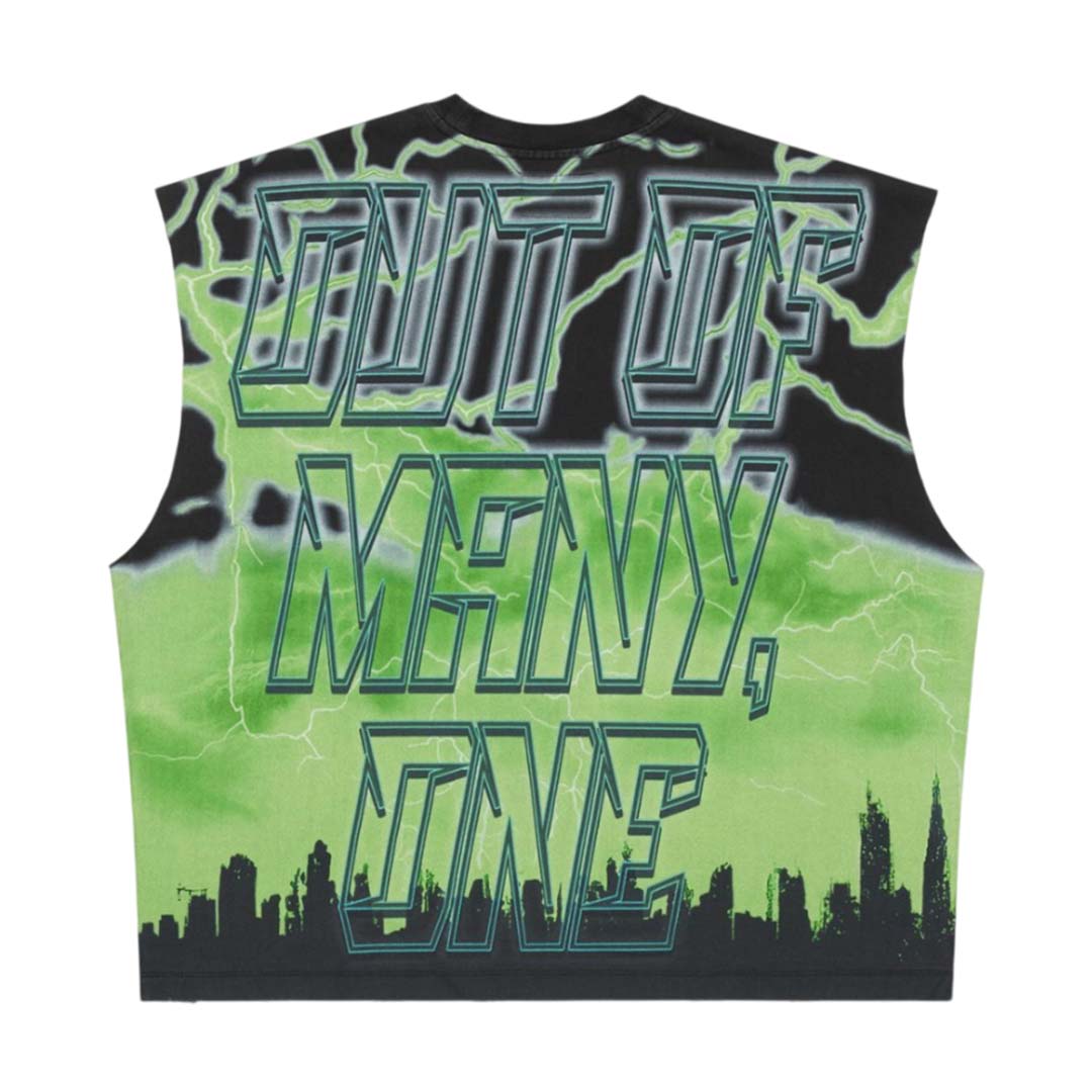 Godspeed Voltage Sleeveless Black Green Tee