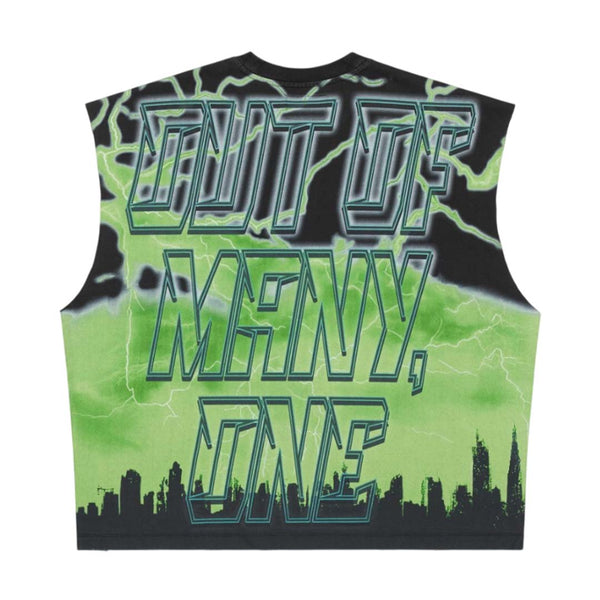 Godspeed Voltage Sleeveless Black Green Tee