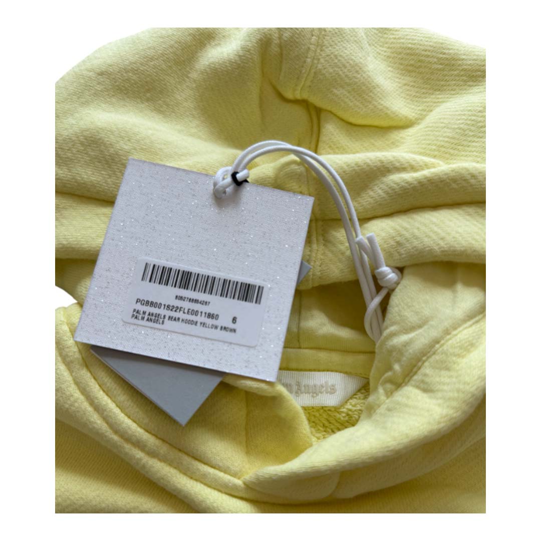 Palm Angels KIDS Bear Hoodie Yellow Brown