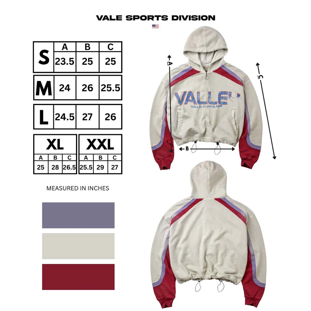 Vale Forever Rocket Zip Up Hoodie Grey Blue Red