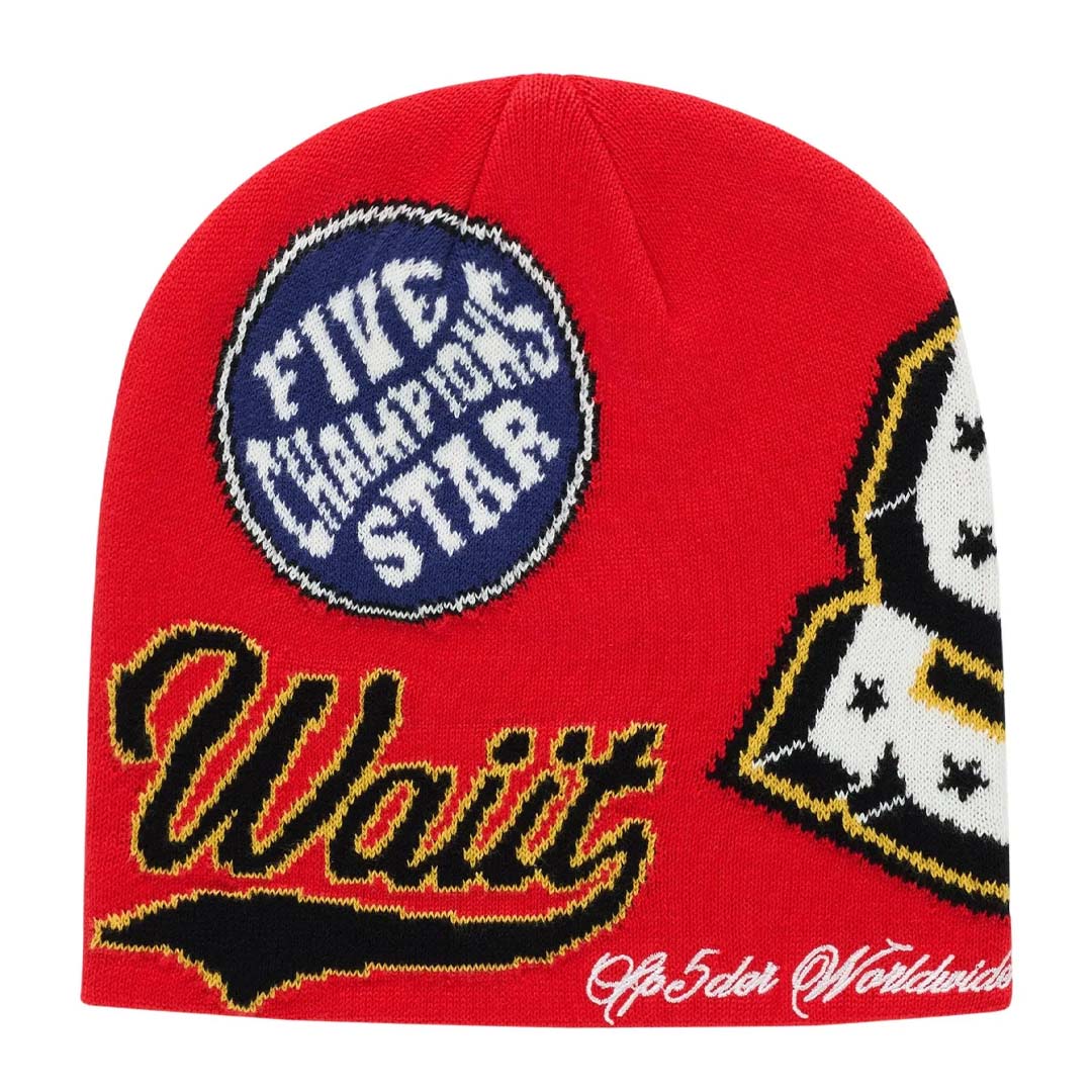 Sp5der Varsity Beanie Red