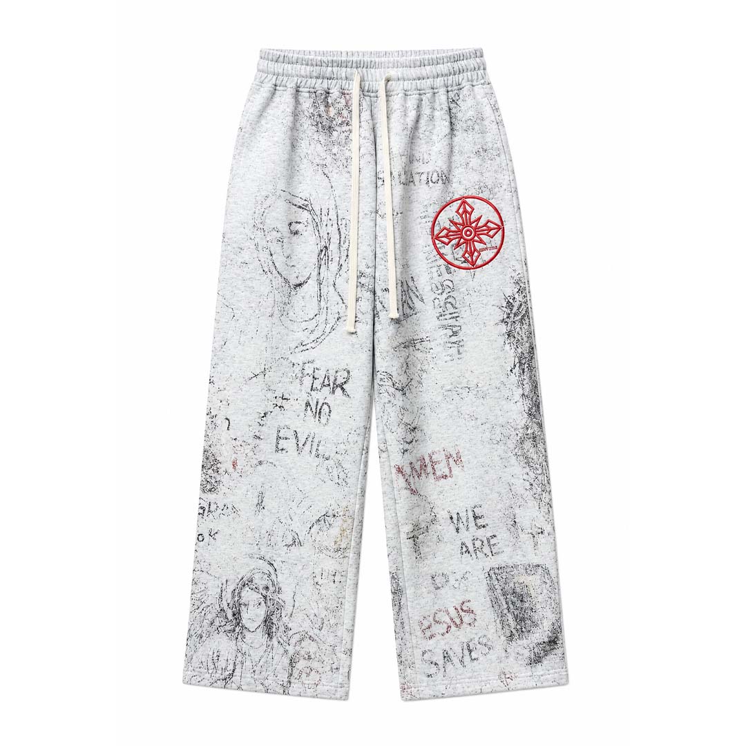 Righteous Fear No Evil Sweatpants Grey