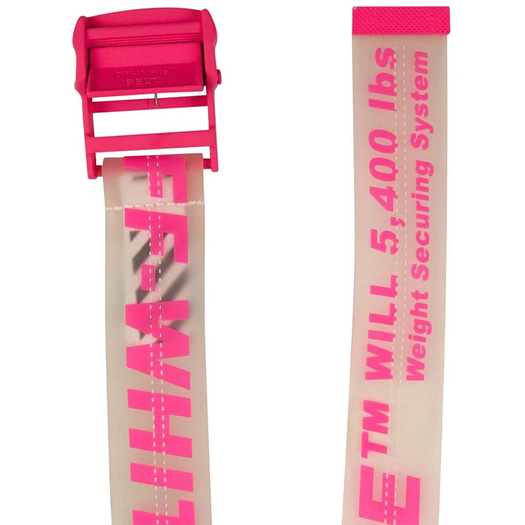 Off-White Rubber Belt Transparent Pink
