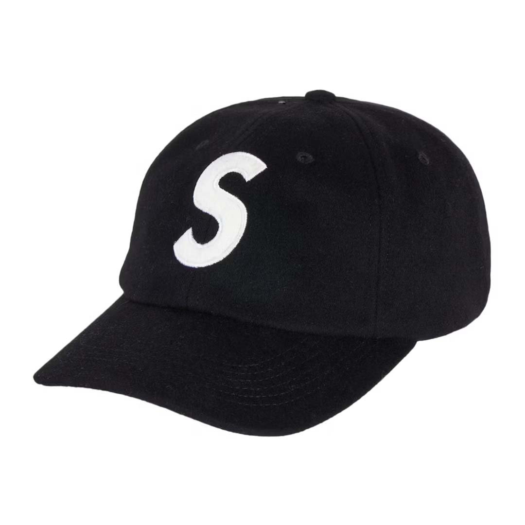 Supreme Wool S Logo 6 Panel Hat Black