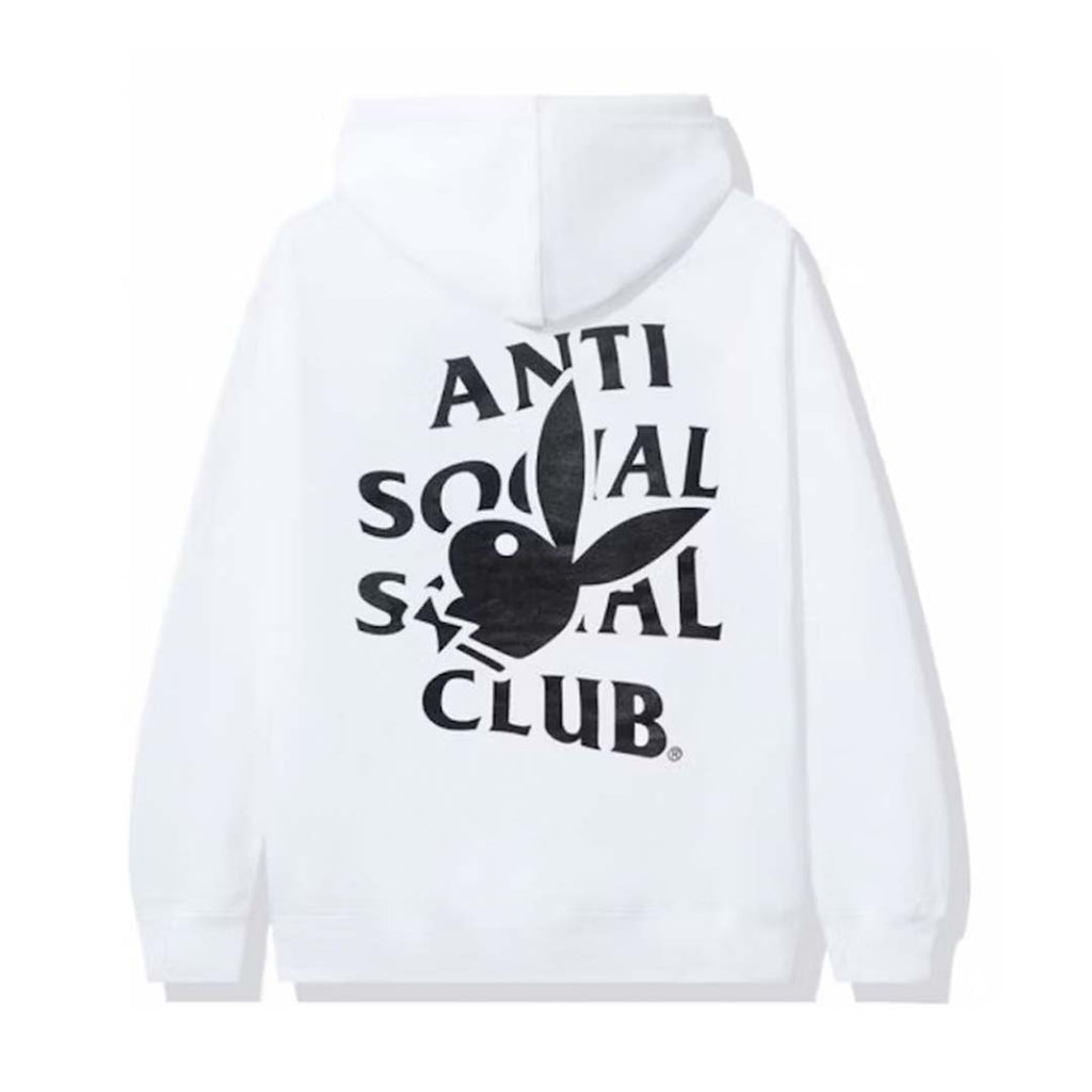Anti Social Social Club Playboy Hoodie White Black
