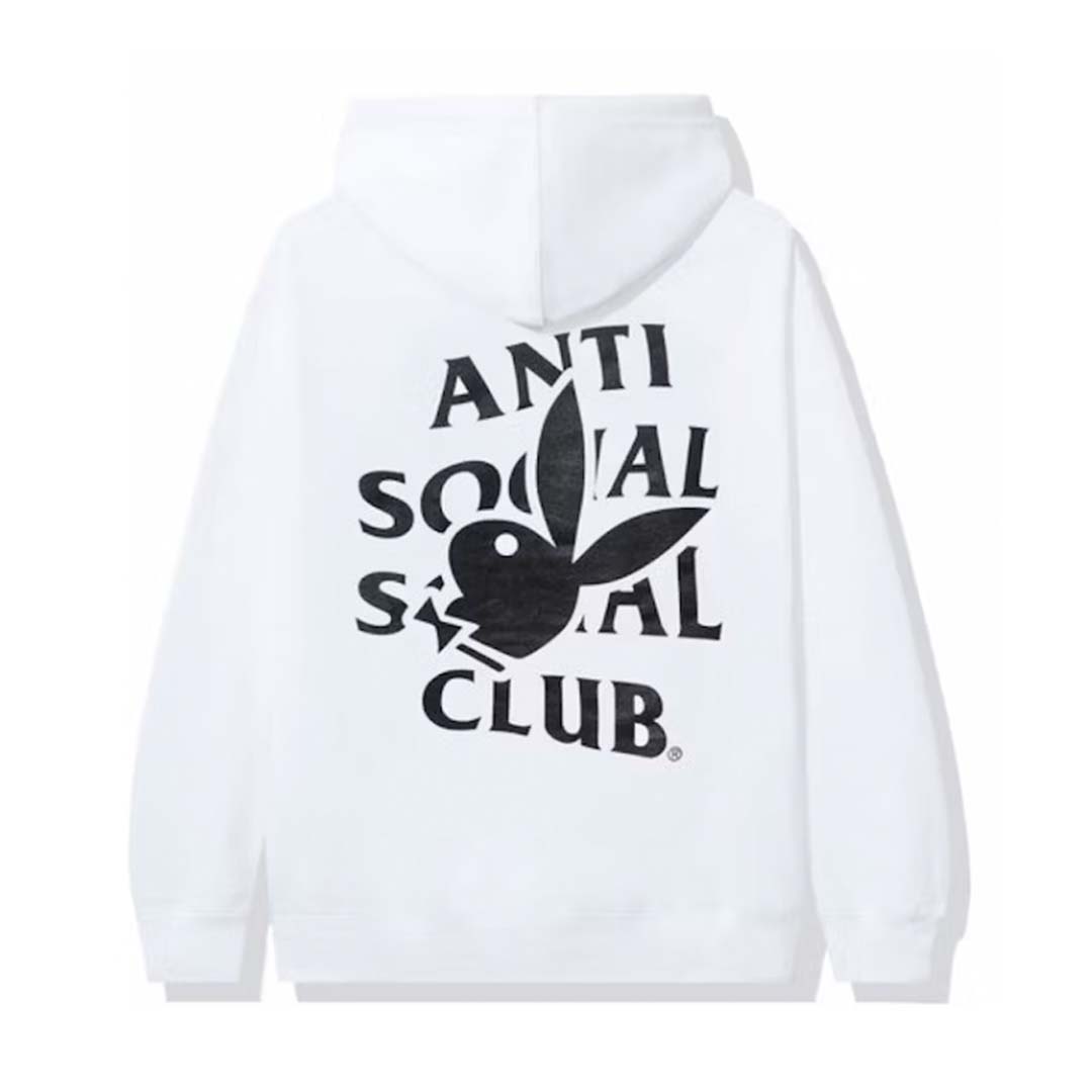 Anti Social Social Club Playboy Hoodie White Black