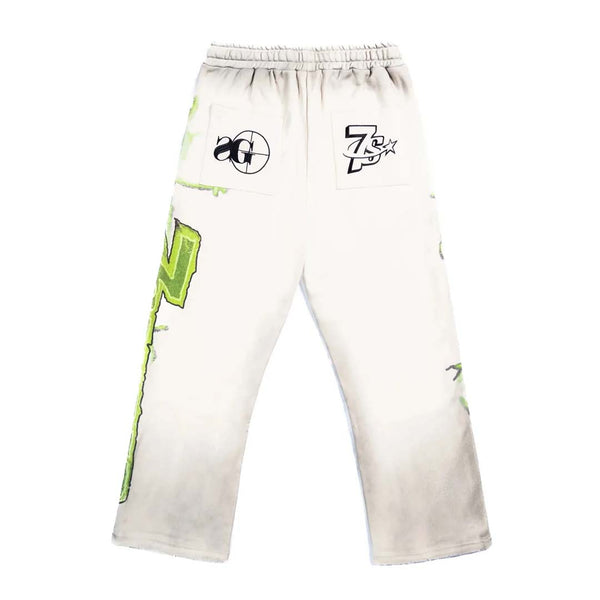 Triple Sevens Sniper Gang Vulture Sweatpants Baggy Cream Green Black