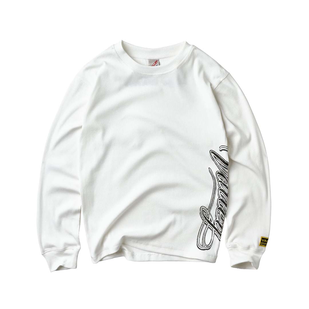 Vale Forever Cursive Thermal Long Sleeve White