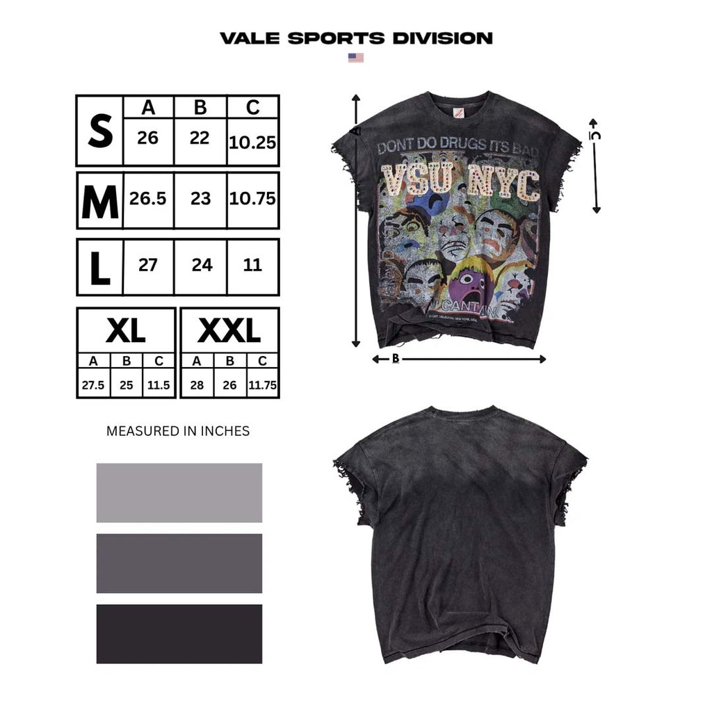Vale Forever No Drugs Tank Tee Black