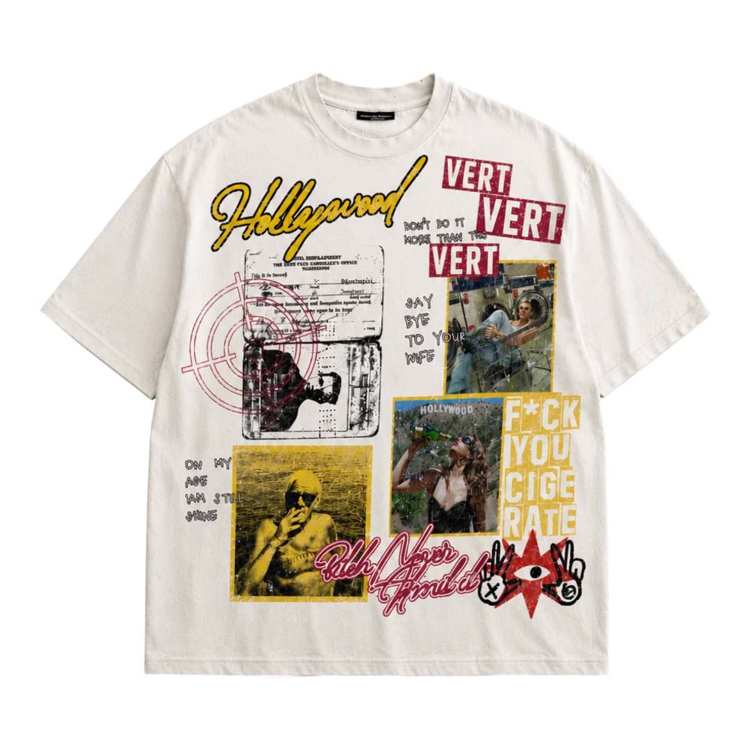 Retrovert Hollywood Vert Tee White