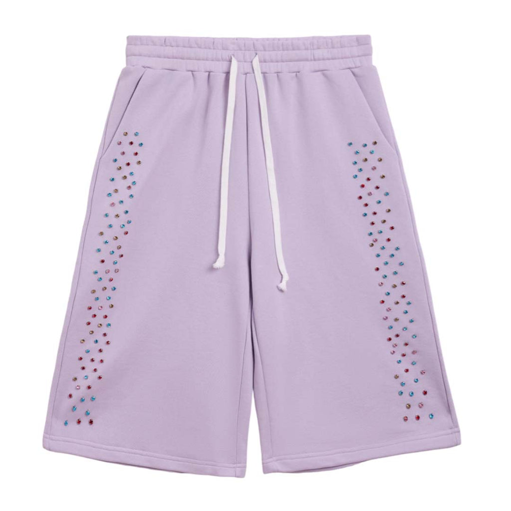 Cactus Valley Crystal Cactus Sweat Shorts Lavendar