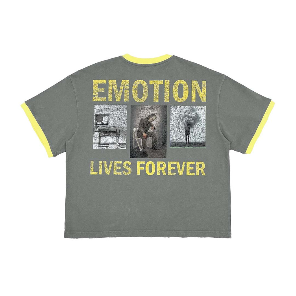 Mixed Emotions Eternal Ringer Tee Grey Yellow