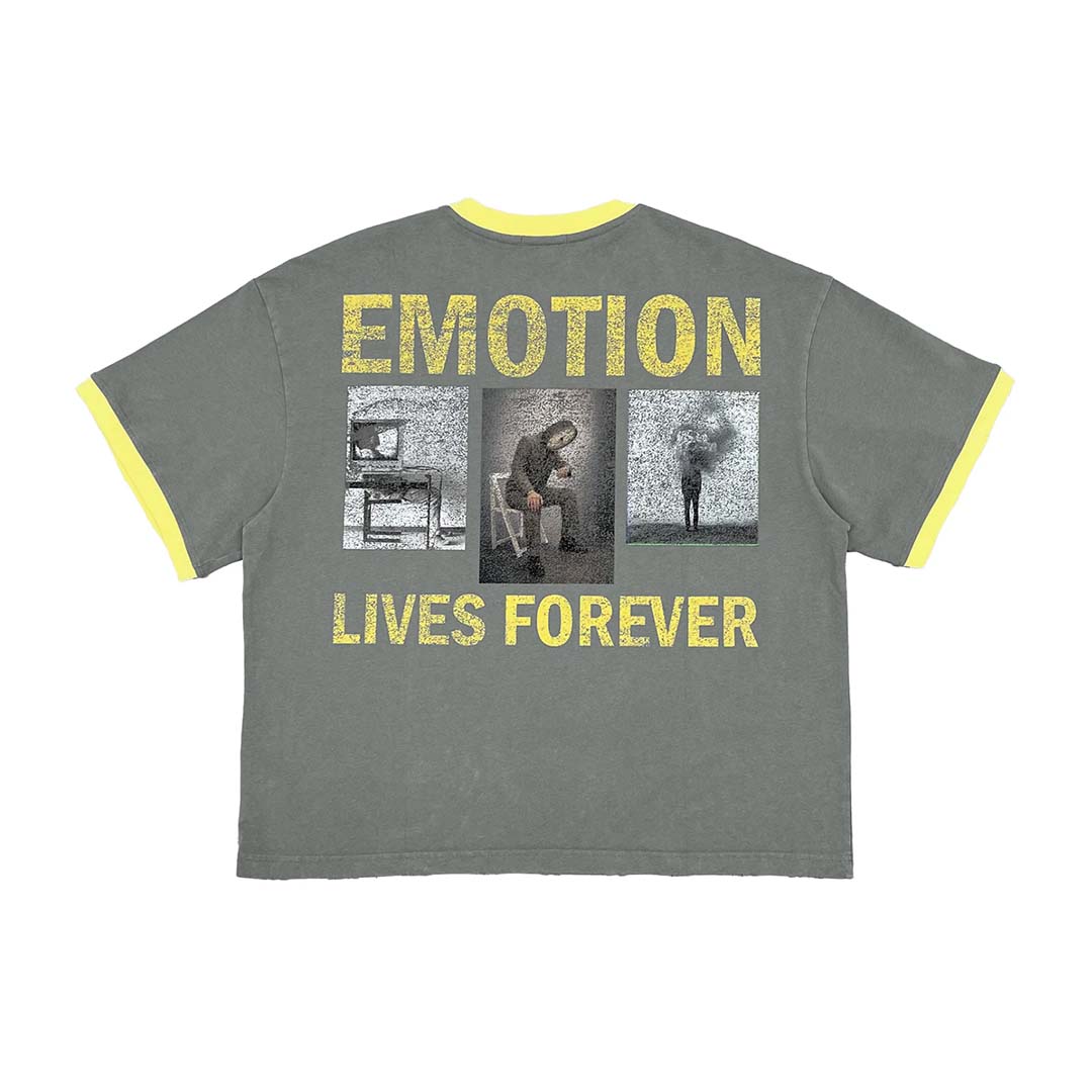 Mixed Emotions Eternal Ringer Tee Grey Yellow