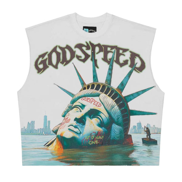 Godspeed Sunken Liberty Sleeveless Tee White