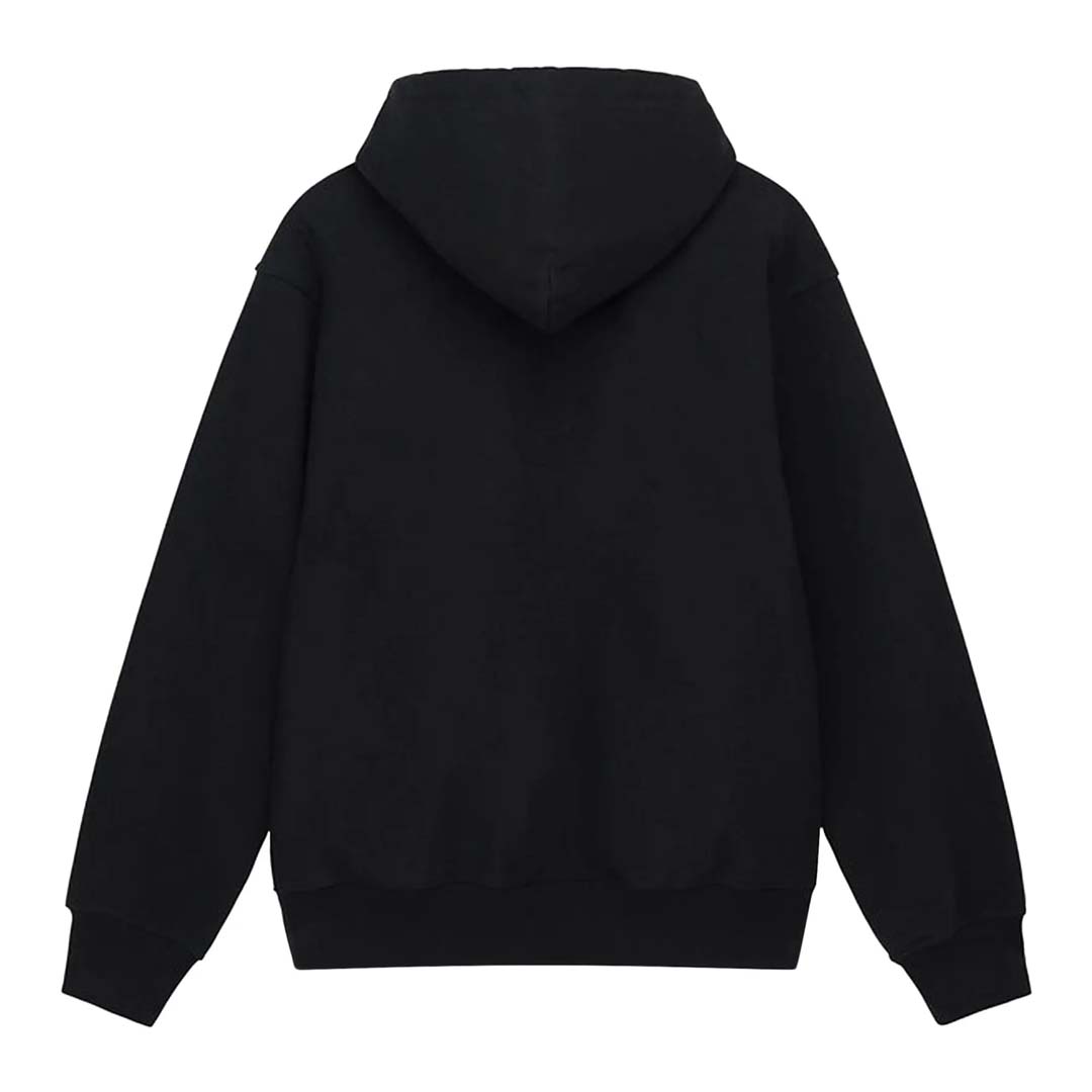 Stussy University Logo Black Zip Up Hoodie