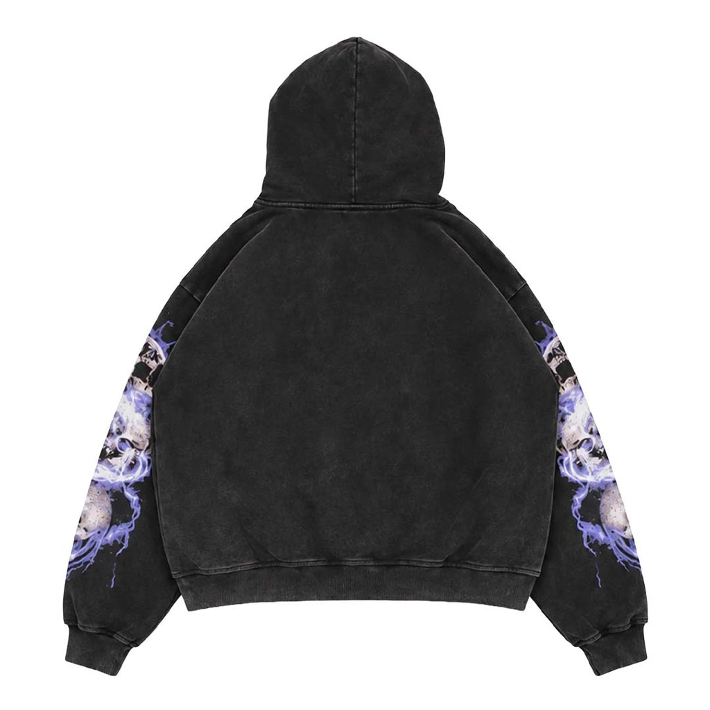 Floor 914 Horseman Zip Up Hoodie Faded Black