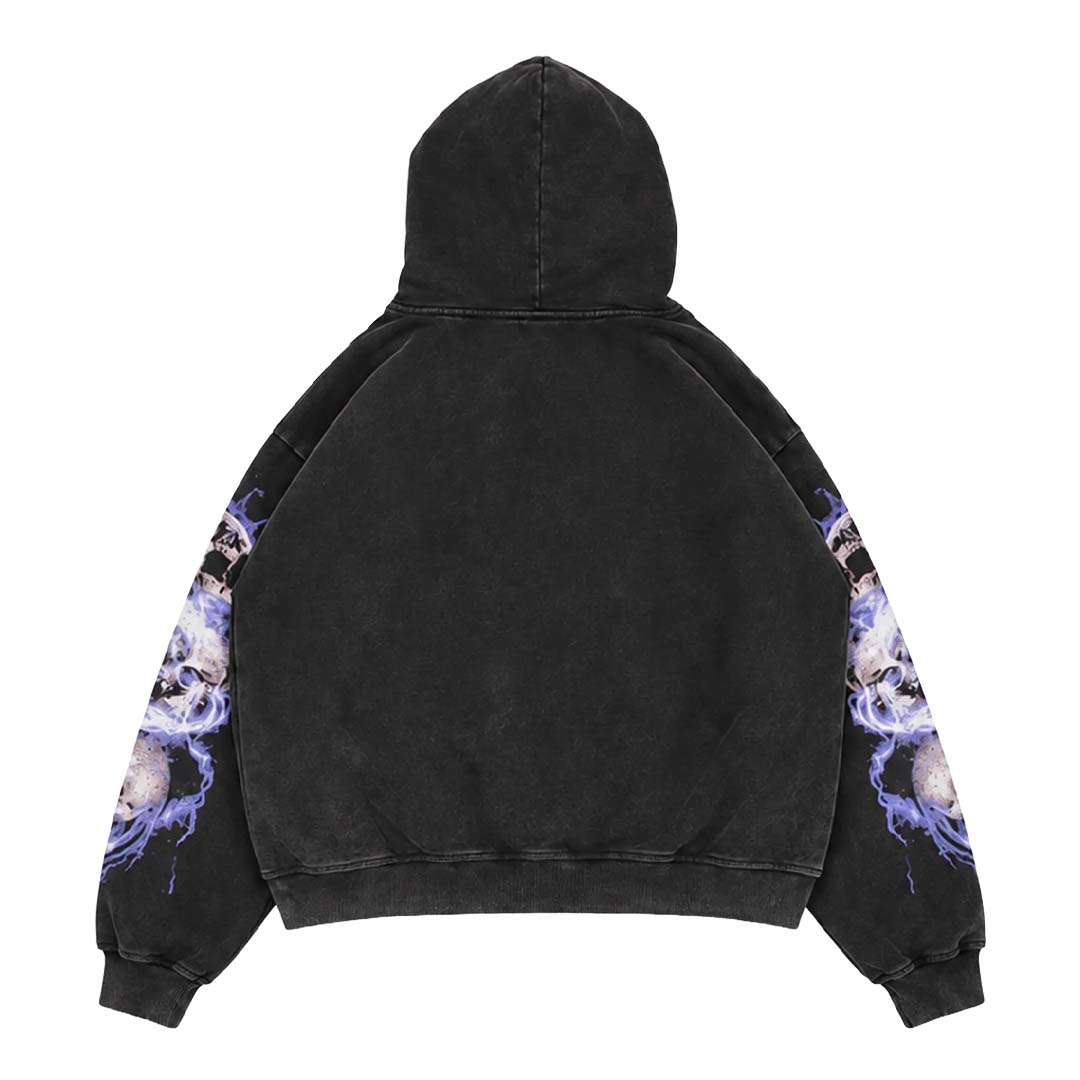 Floor 914 Horseman Zip Up Hoodie Faded Black