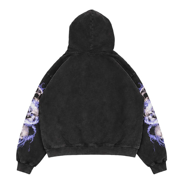 Floor 914 Horseman Zip Up Hoodie Faded Black