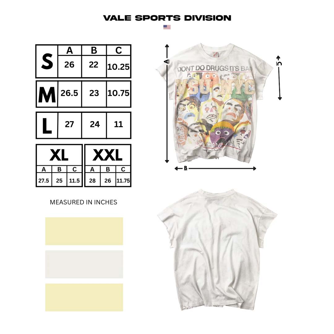 Vale Forever No Drugs Tank Tee White