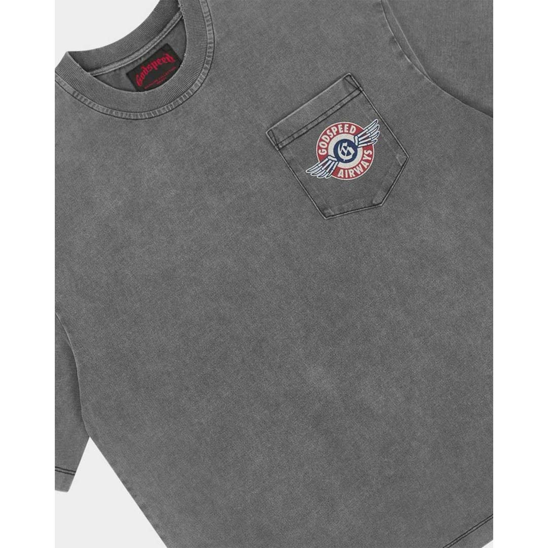 Godspeed Air NYC Pocket Tee Grey