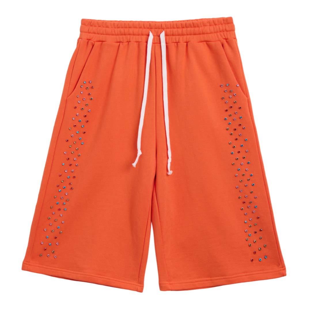 Cactus Valley Crystal Cactus Sweat Shorts Orange