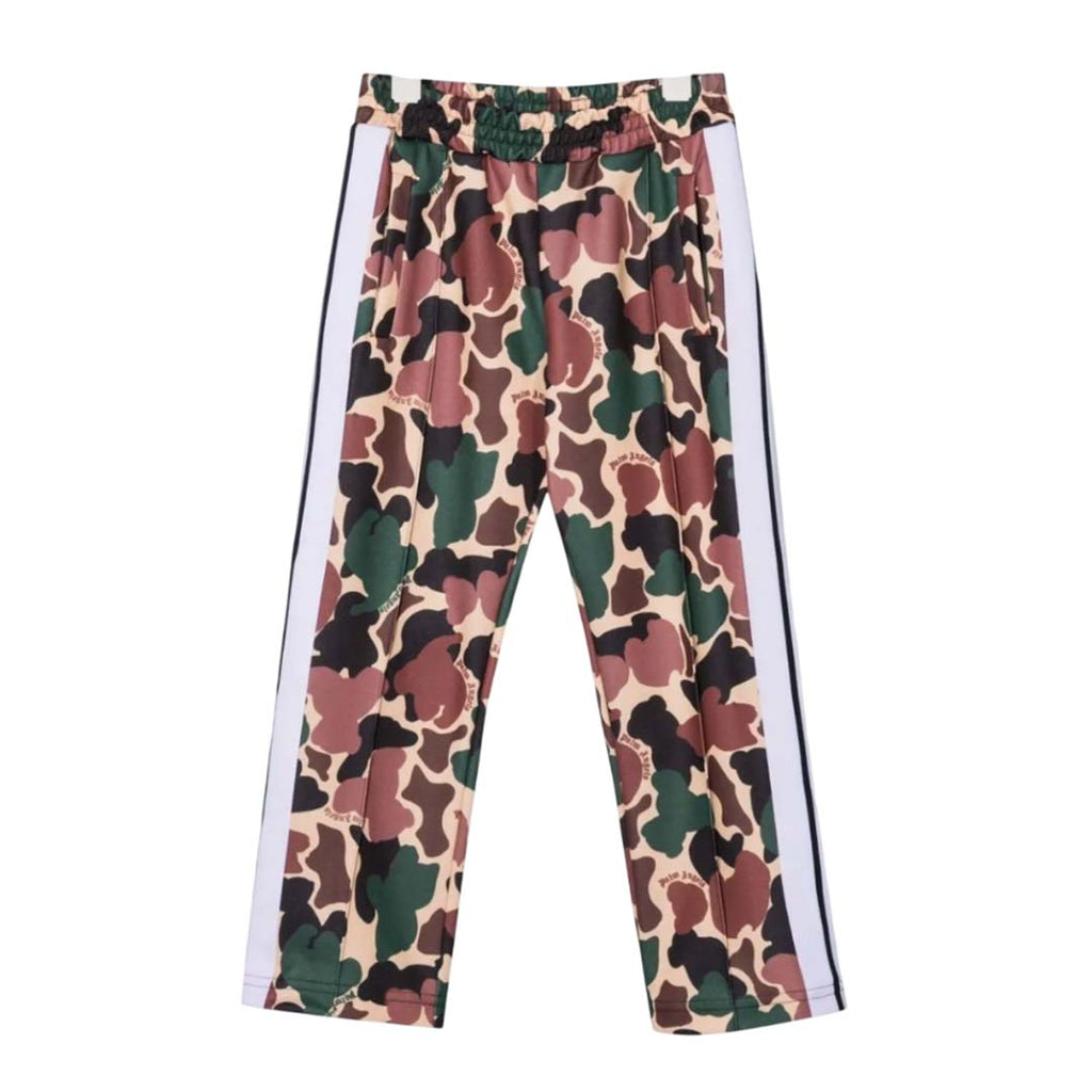 Palm Angels KIDS Track Pant AOP Camo Military Green Beige