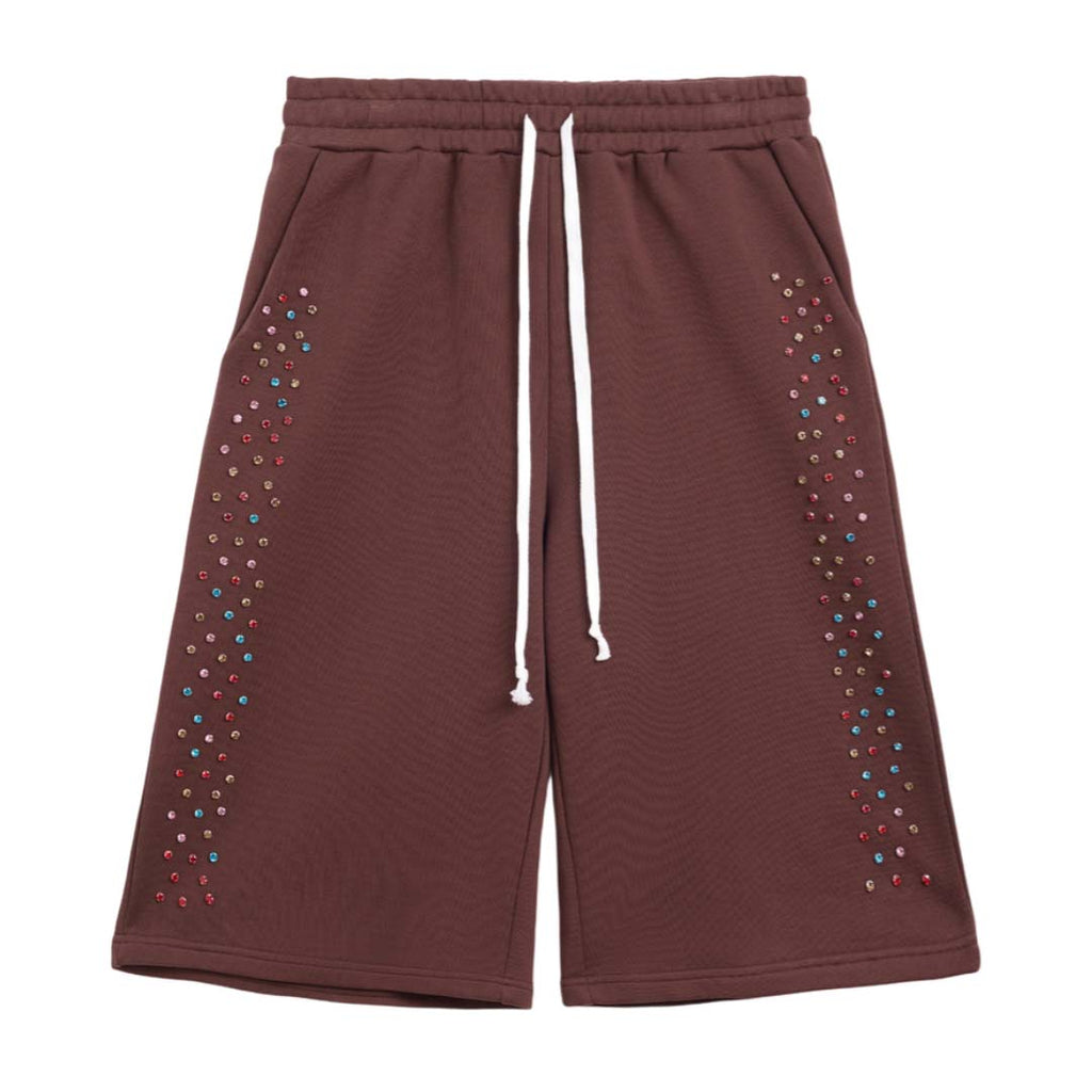 Cactus Valley Crystal Cactus Sweat Shorts Brown
