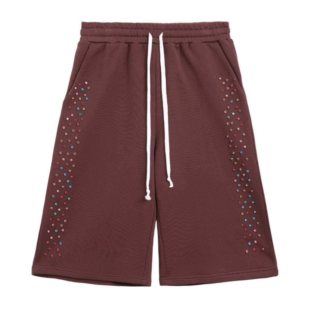 Cactus Valley Crystal Cactus Sweat Shorts Brown