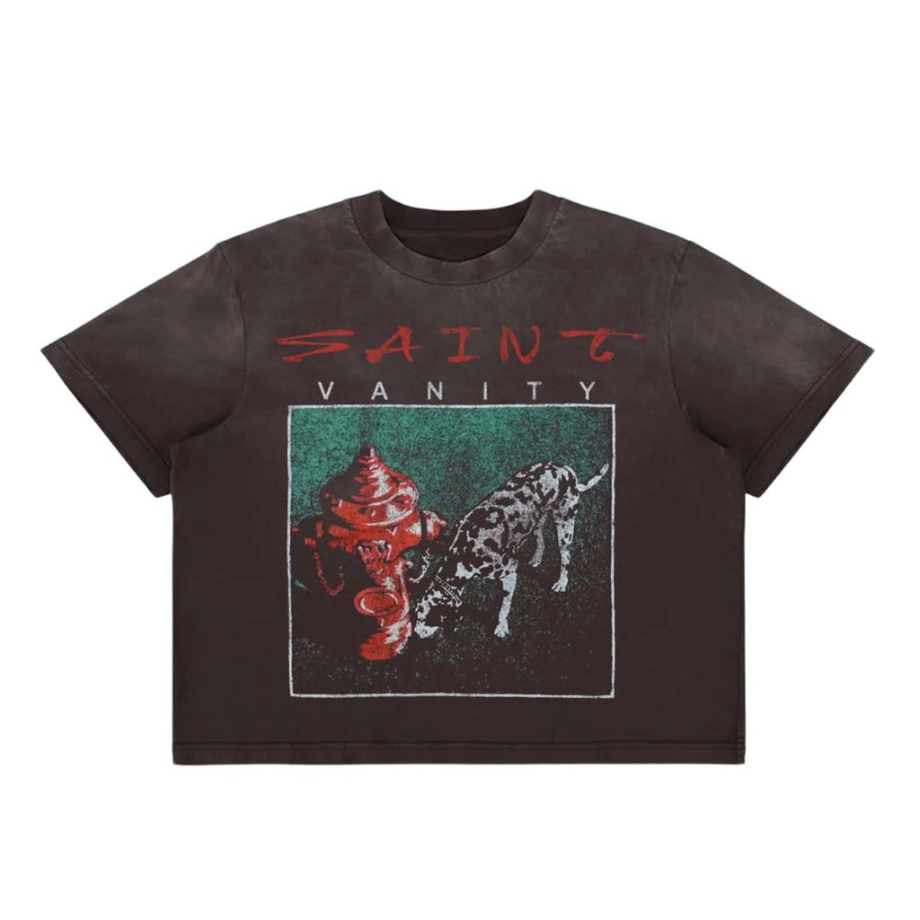Saint Vanity Dalmatian Tee Faded Black