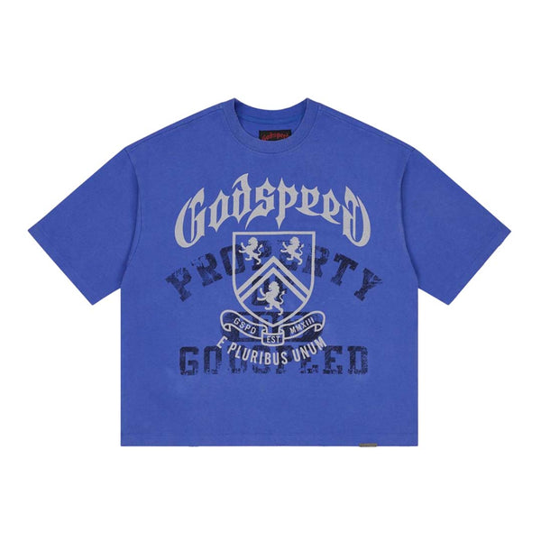 Godspeed Collegiate Tee Royal Blue Wash