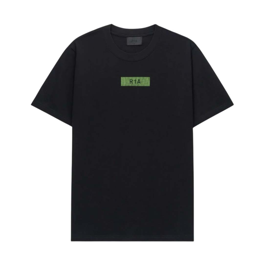 RtA Liam Black Green Binary Logo Tee
