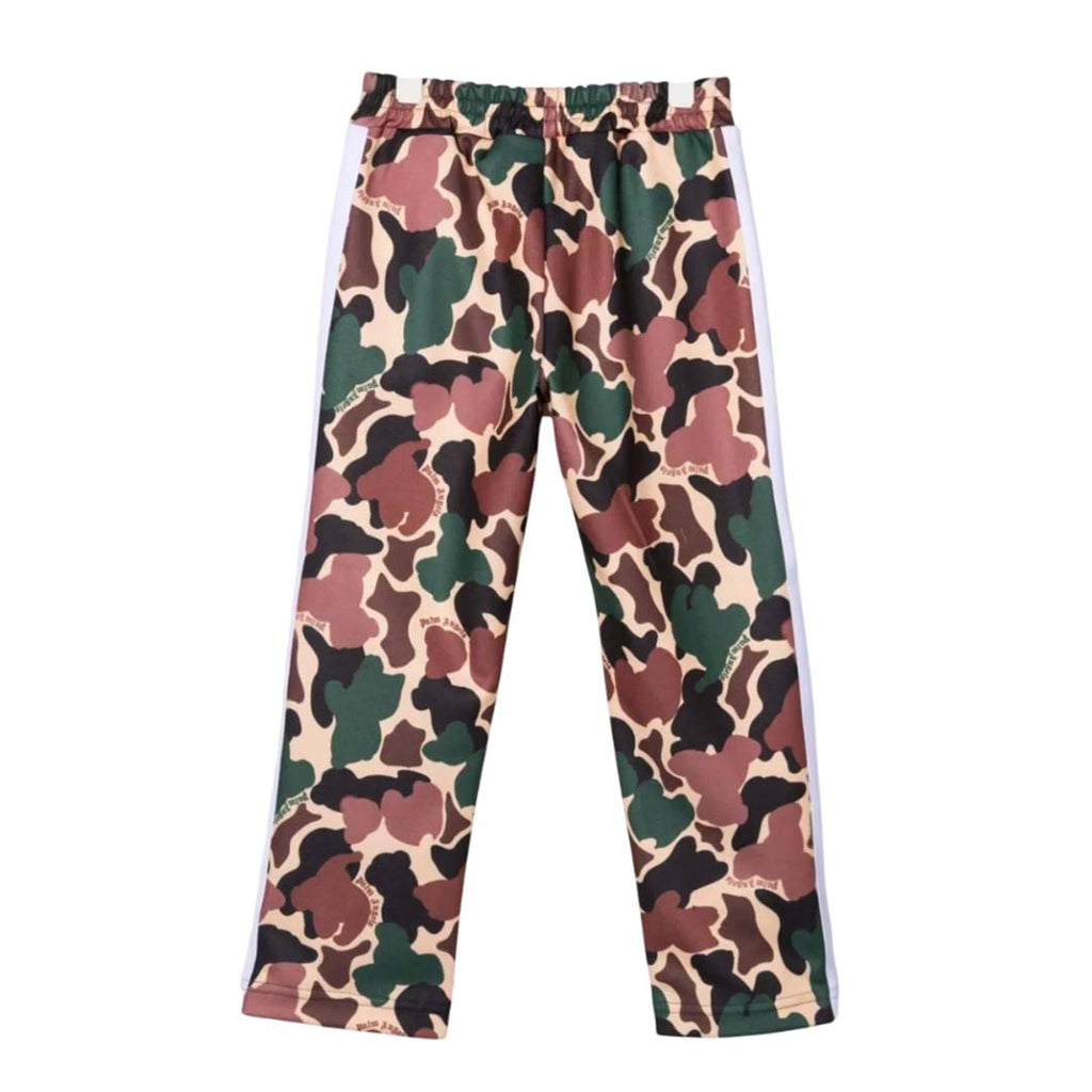 Palm Angels KIDS Track Pant AOP Camo Military Green Beige