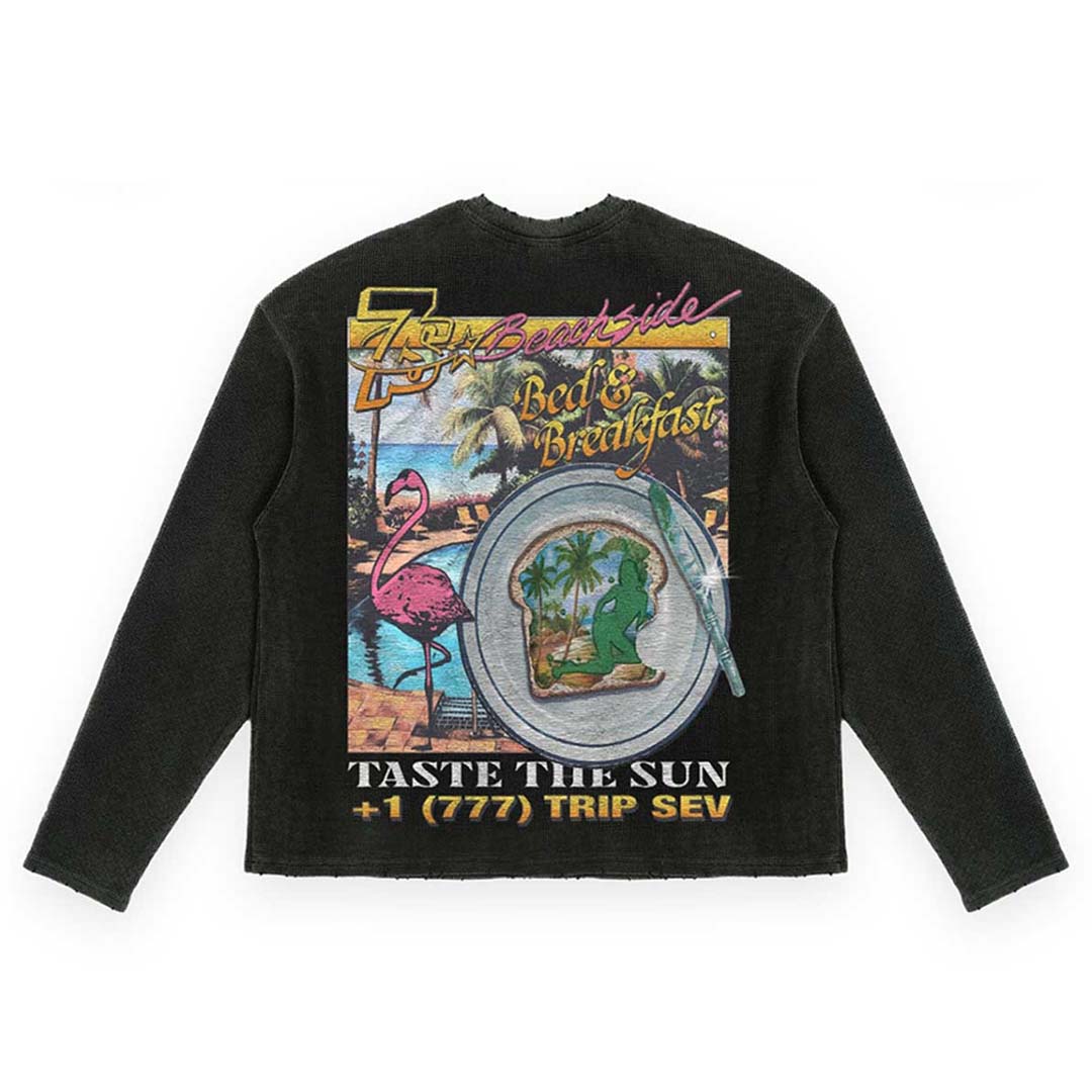 Triple Sevens Weekend Getaway Black Thermal Long Sleeve