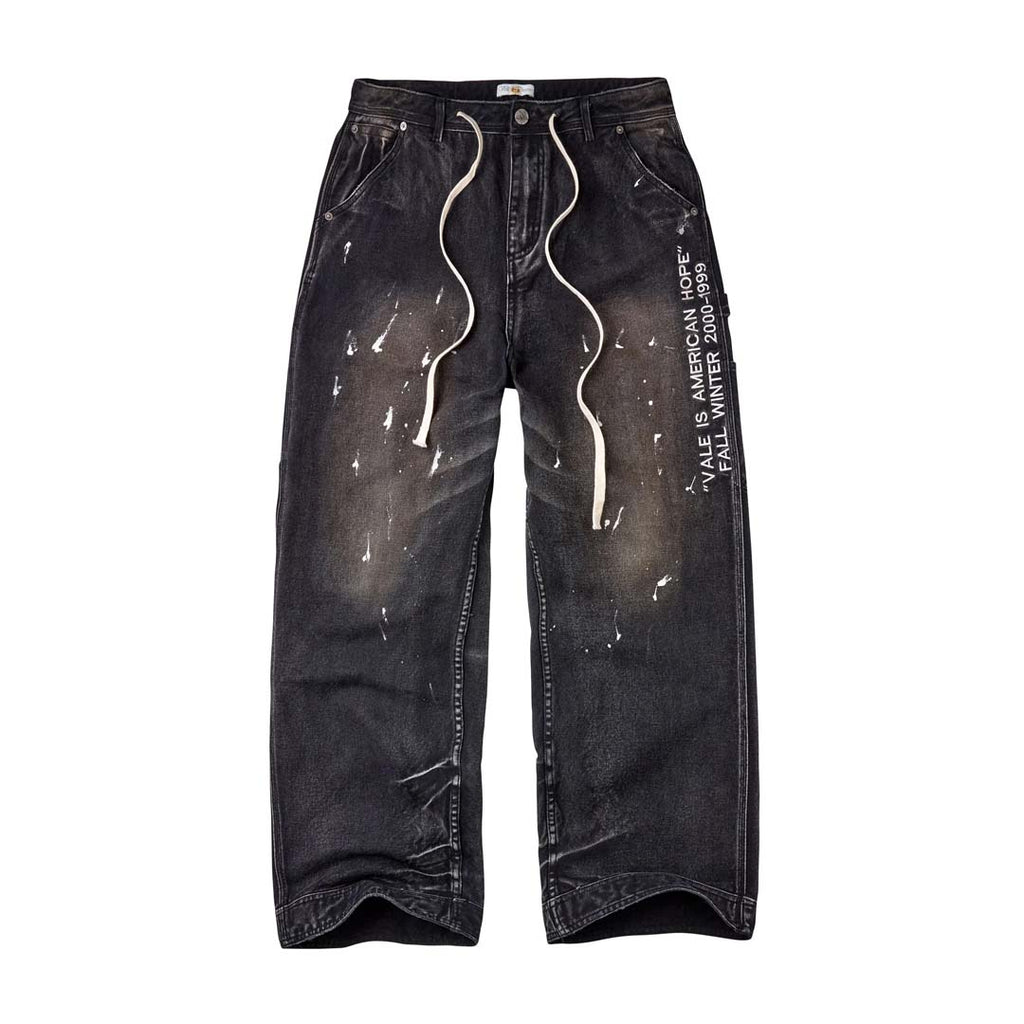 Vale Forever American Hope Painters Denim Carpenter Pants Black