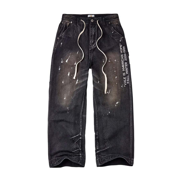 Vale Forever American Hope Painters Denim Carpenter Pants Black