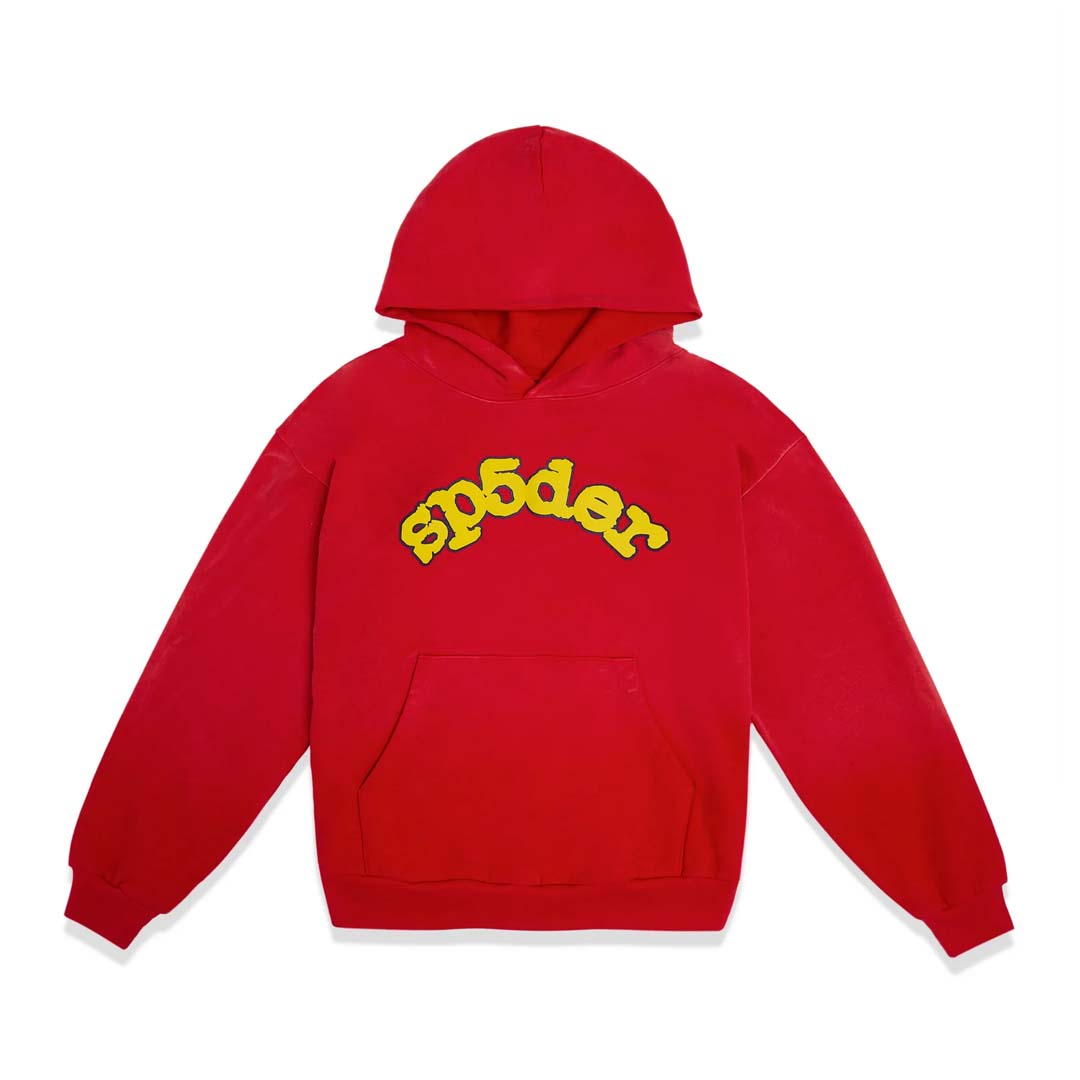 Sp5der OG Logo Hoodie Red Yellow