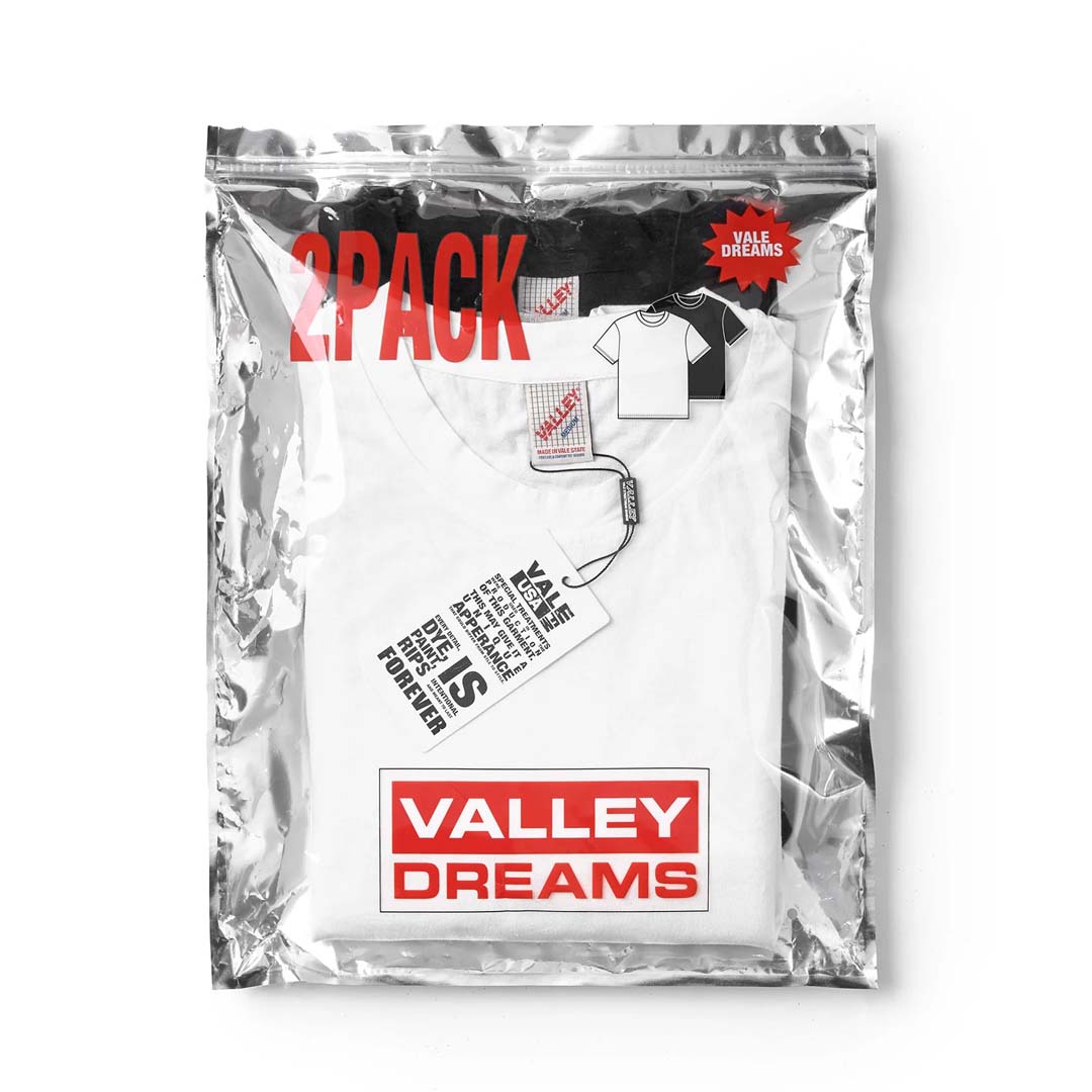 Vale Forever Blankees 2 Pack Blank Tees Black White