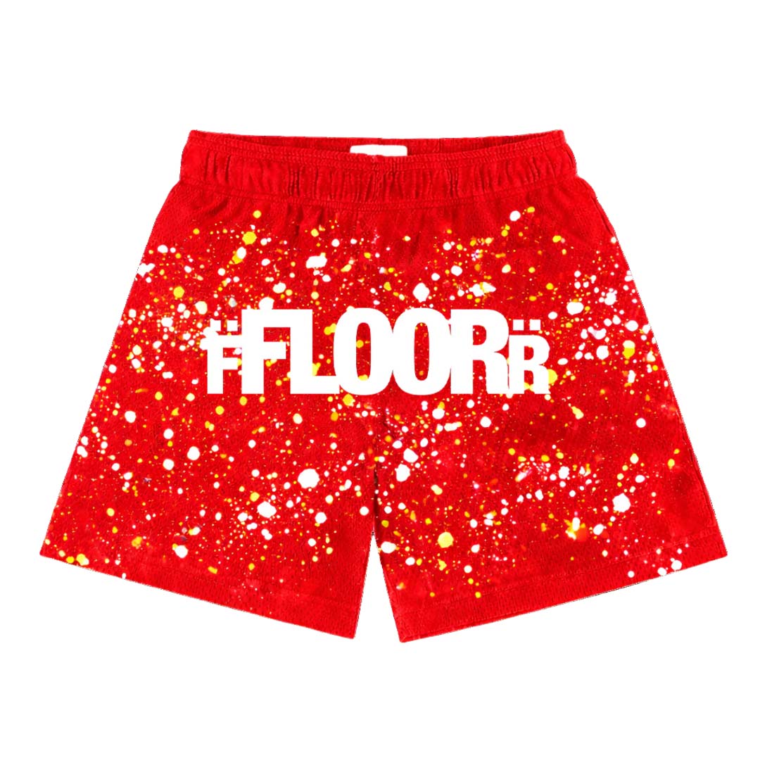Floor 914 Hawks V2 Splatter Red Mesh Shorts