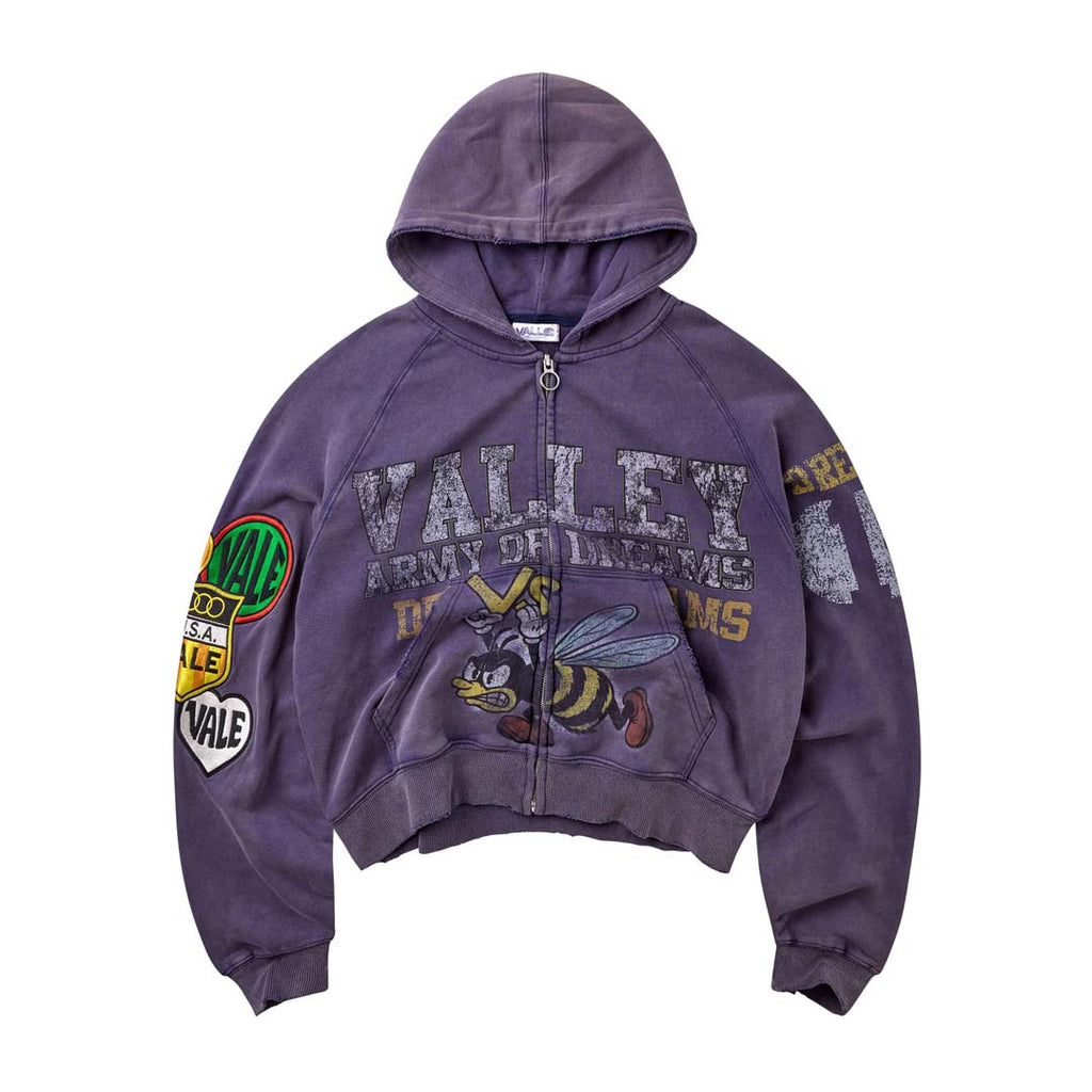 Vale Forever Army Zip Up Hoodie Navy