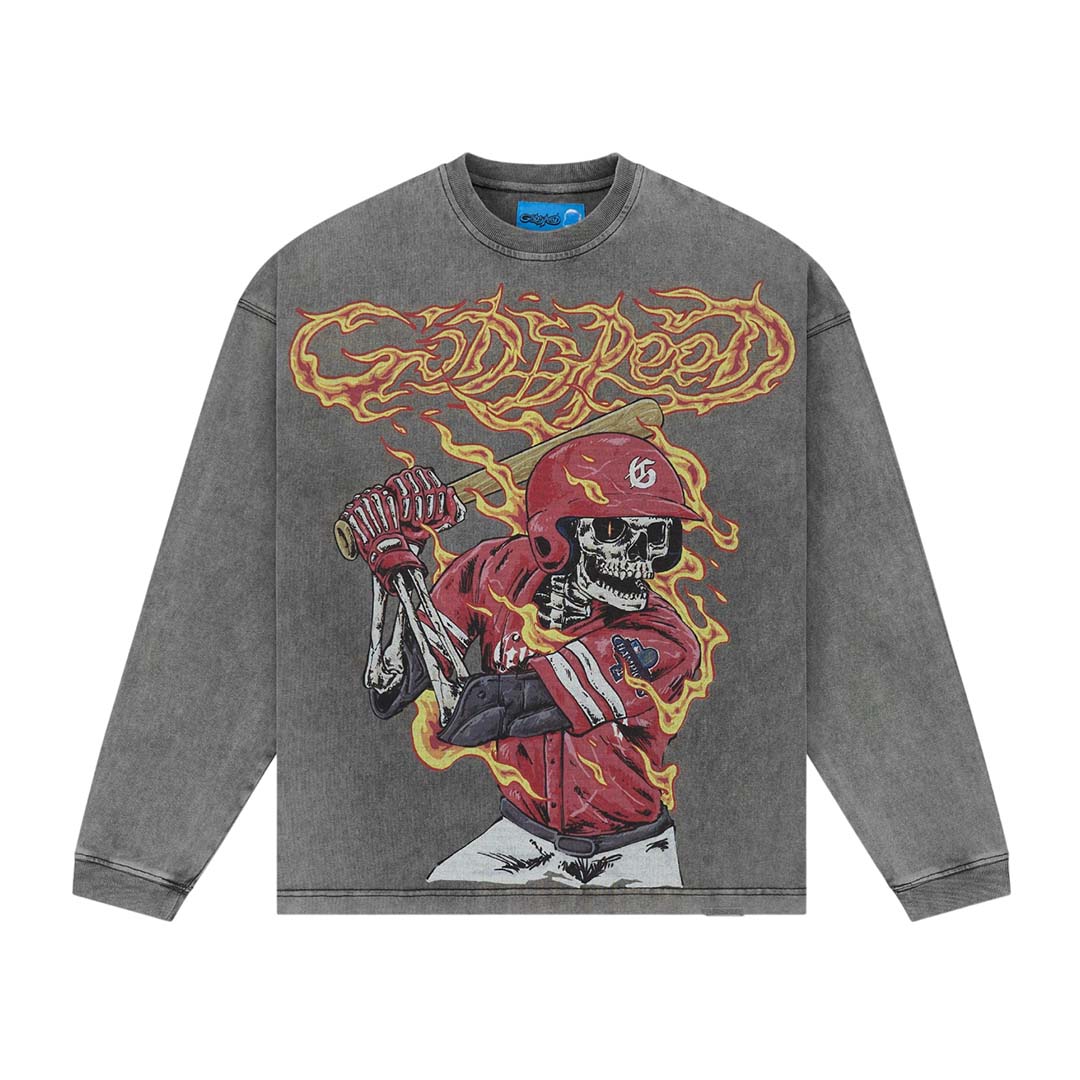Godspeed Slugger NG Long Sleeve Tee Grey Wash