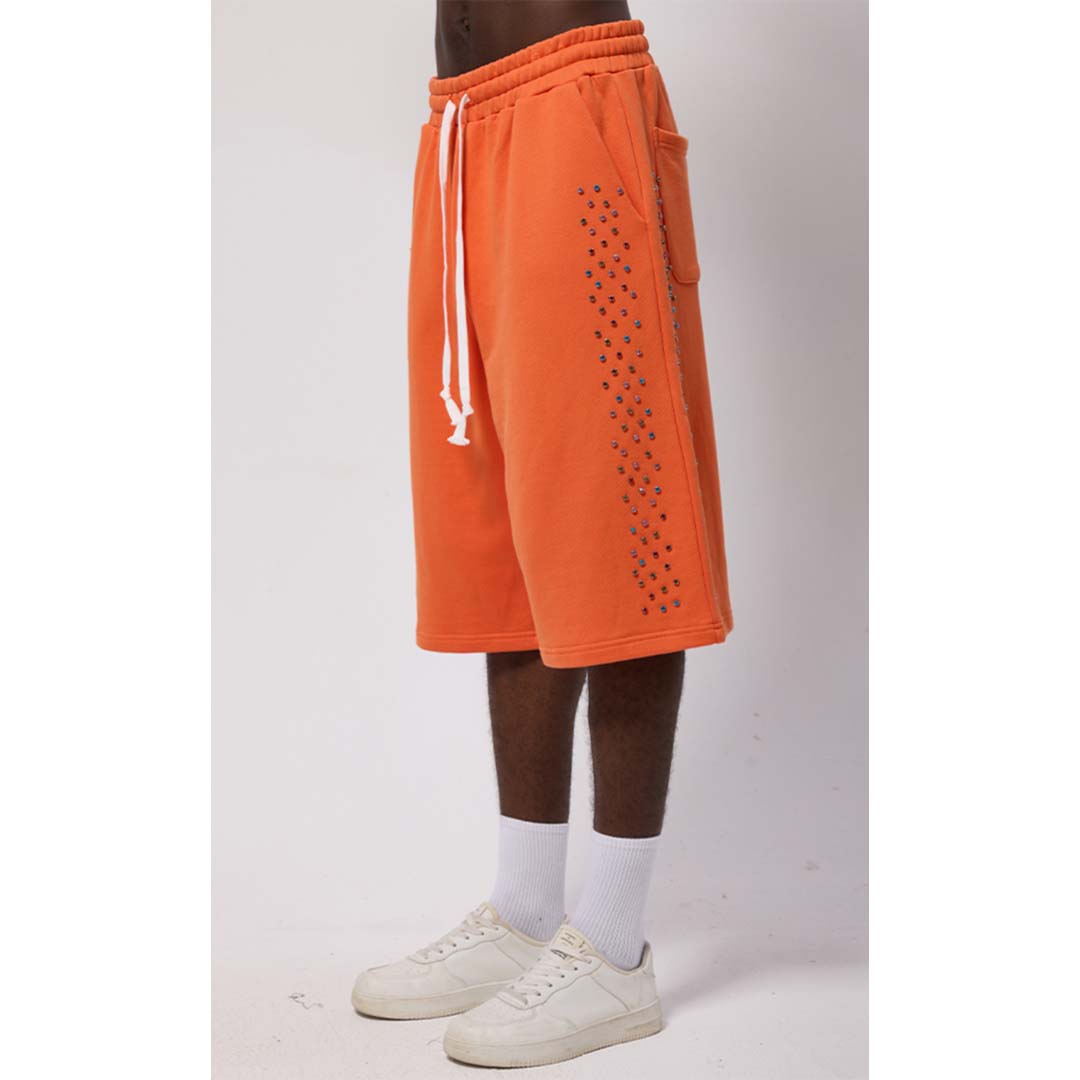Cactus Valley Crystal Cactus Sweat Shorts Orange