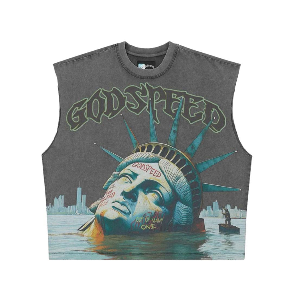 Godspeed Sunken Liberty Sleeveless Tee Grey