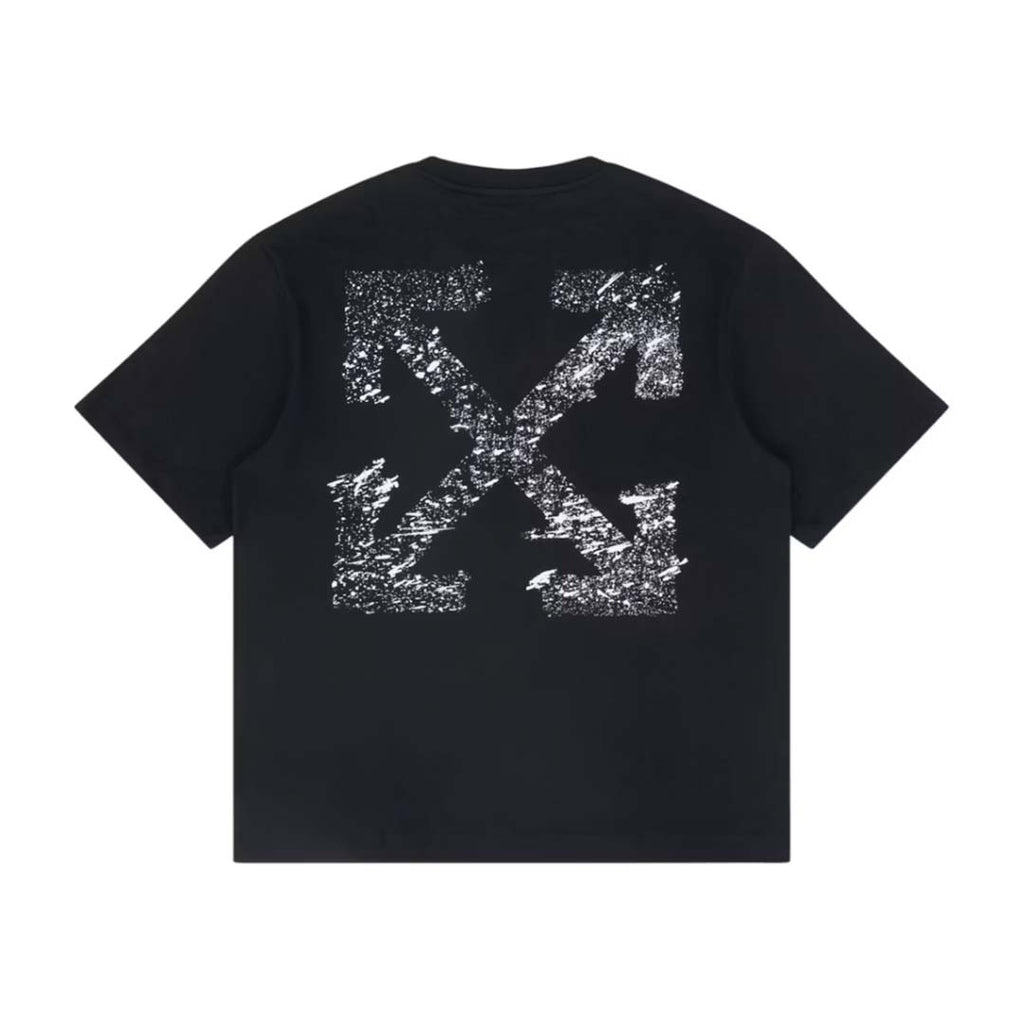 OFF-WHITE Paint Splatter Arrow Diag Skate Fit Tee Black White