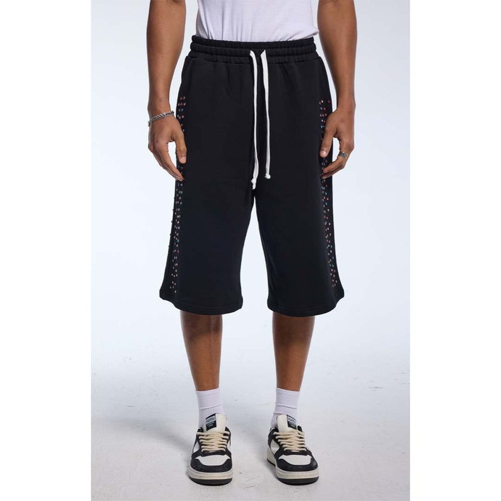 Cactus Valley Crystal Cactus Sweat Shorts Black