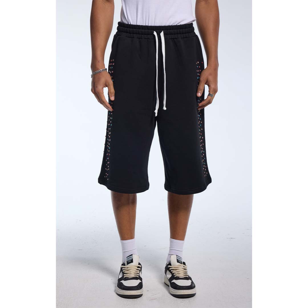 Cactus Valley Crystal Cactus Sweat Shorts Black